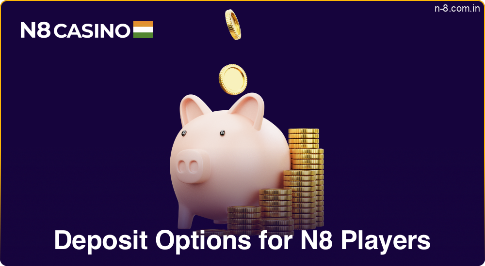 Available deposit options at N8 Casino