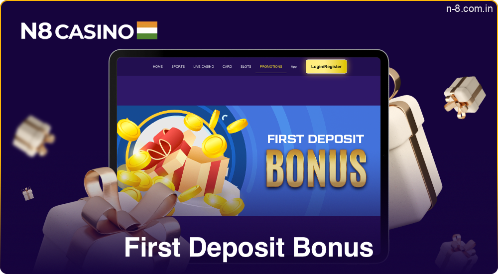 First Deposit Bonus at N8 Casino for Indians