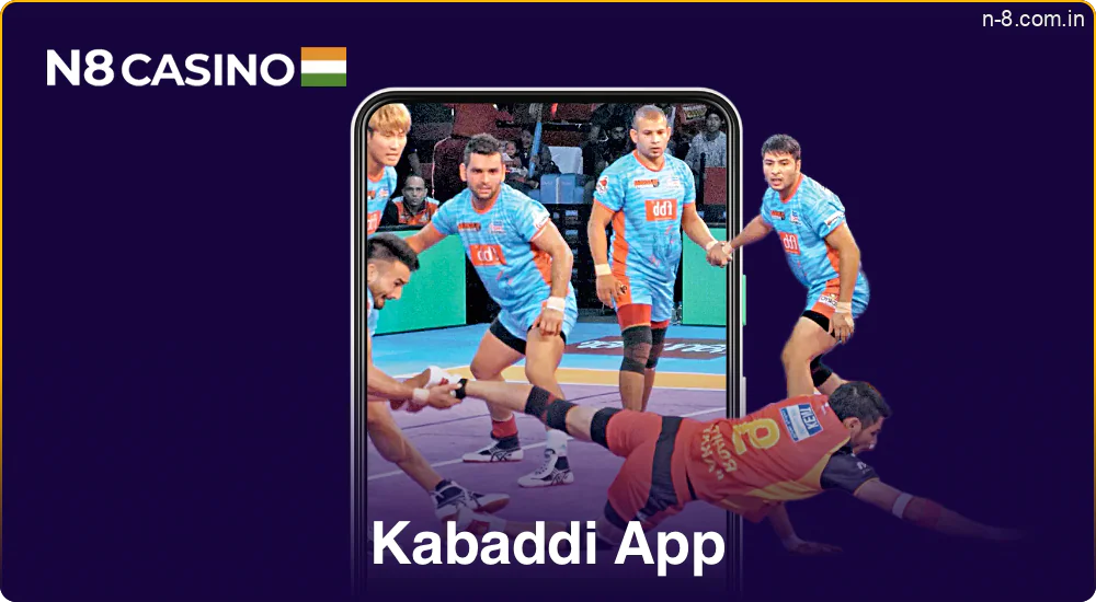 A wide range of kabaddi betting lines are available on the N8 Casino app
