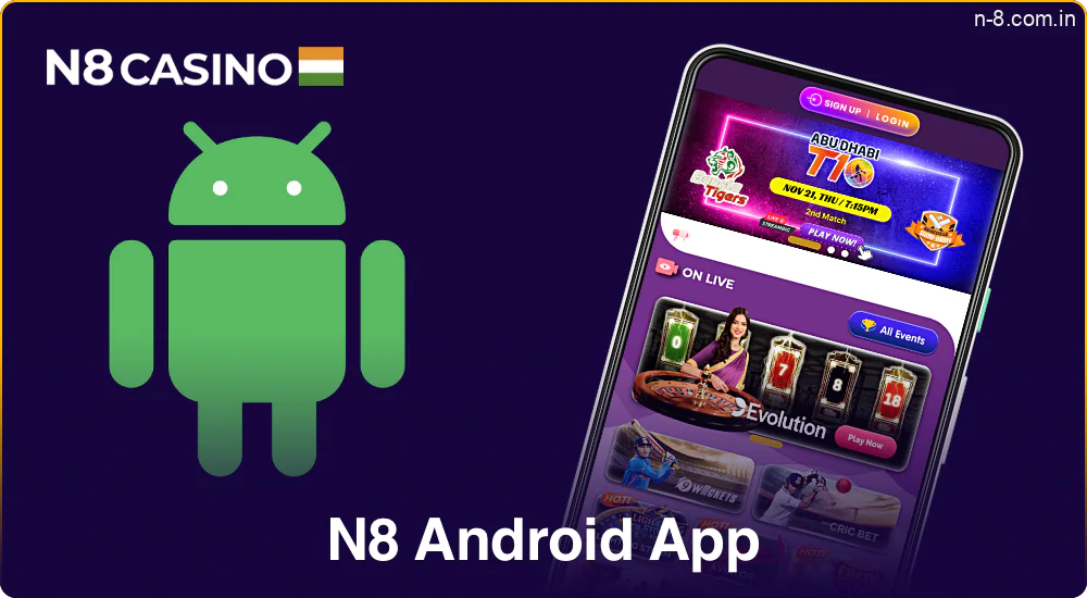 N8 Casino app for Android Devices