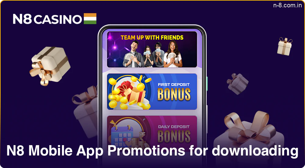 Bonuses and promotions in the N8 Casino app
